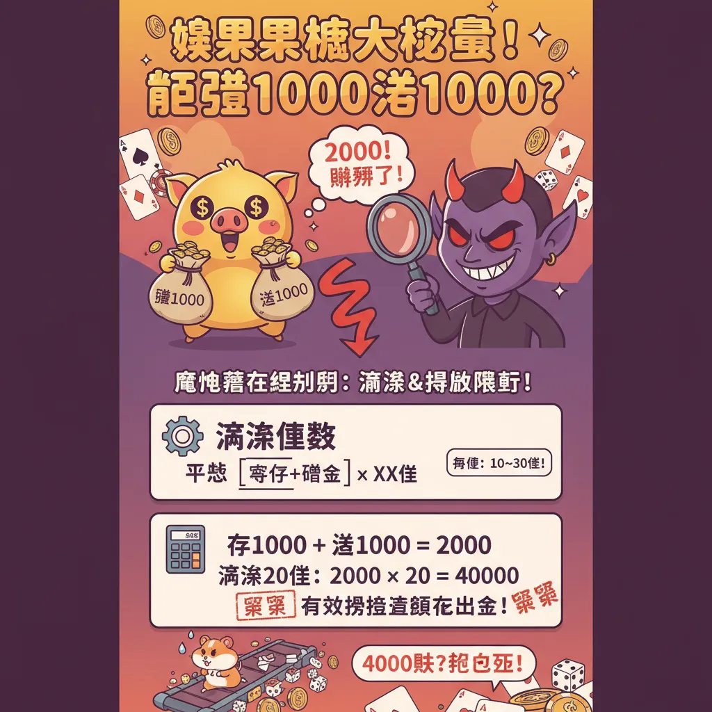 首儲1000送1000優惠解析：如何評估流水要求與提款限制？